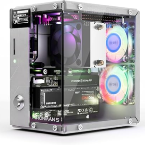Pironman 5 NVMe M.2 SSD PCIe 2.0/3.0 Mini PC Case for Raspberry Pi 5